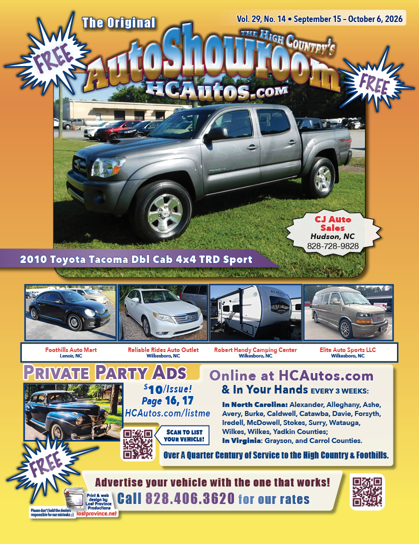 HCAutos used cars, used trucks, used motorcycles in Northwestern North Carolina, Eastern Tennessee and Southwestern Virginia.