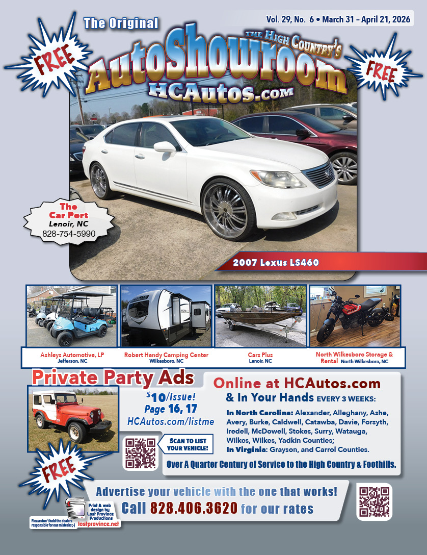 HCAutos used cars, used trucks, used motorcycles in Northwestern North Carolina, Eastern Tennessee and Southwestern Virginia.